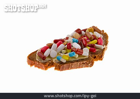 
                Tablette, Brotscheibe, Nahrungsergänzungsmittel                   
