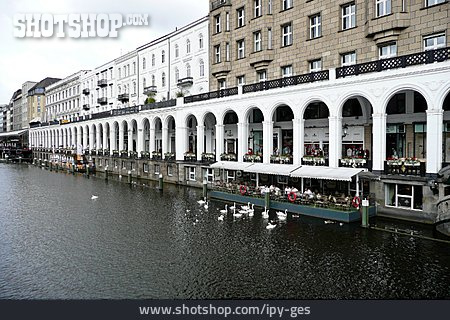 
                Kanal, Hamburg, Alsterarkaden                   