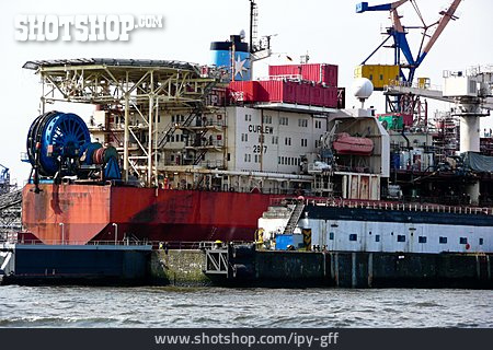 
                Hamburg, Containerschiff, Verladung                   