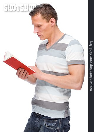 
                Junger Mann, Mann, Lesen, Student                   