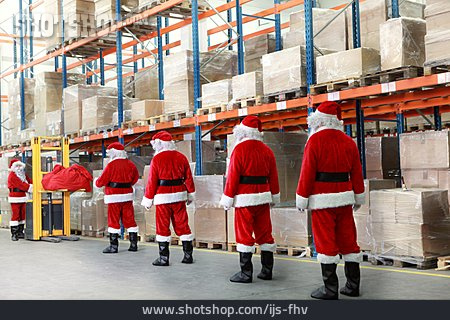 
                Weihnachten, Logistik, Weihnachtsmann, Weihnachtsgeschäft                   