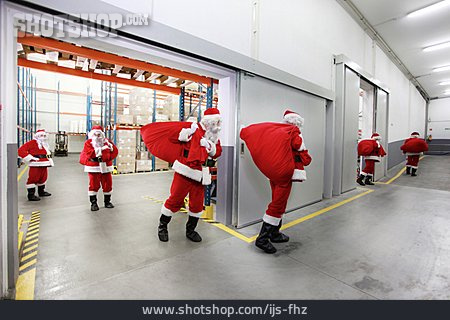 
                Weihnachten, Logistik, Weihnachtsmann, Weihnachtsvorbereitung                   