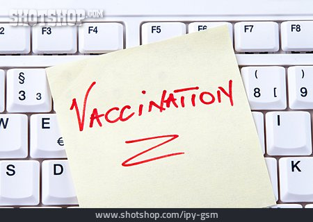 
                Zettel, Impfung, Notiz                   