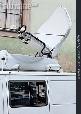 
                Satellitenschüssel, übertragungswagen                   