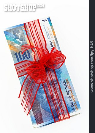 
                Geldstapel, Schweizer Franken, Geldgeschenk                   