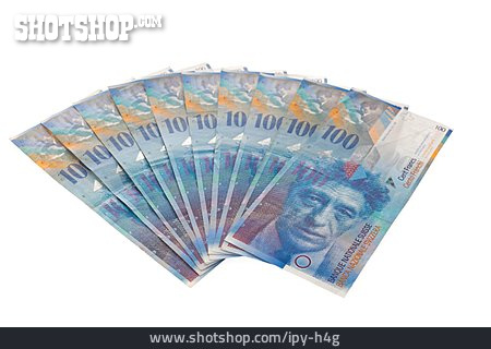 
                Geldschein, Geldfächer, Schweizer Franken                   