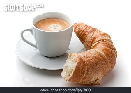 
                Croissant, Frühstück, Kaffeetasse                   