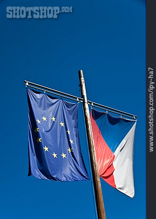 
                Europafahne, Tschechien, Nationalfahne                   
