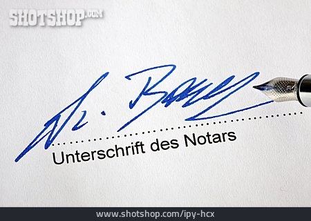 
                Unterschrift, Unterschreiben, Notar                   
