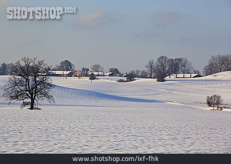 
                Winter, Winterlandschaft, Oberbayern, Sonderdilching, Weyarn                   