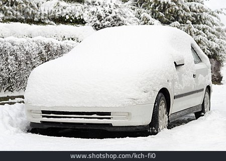 
                Winter, Auto, Zugeschneit, Neuschnee, Eingeschneit                   