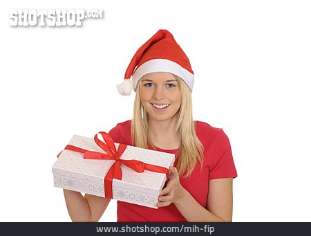 
                Schenken, Weihnachtsgeschenk, Weihnachtsfrau                   
