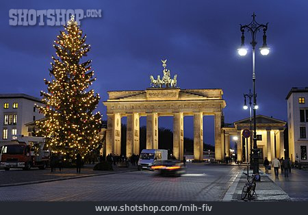 
                Berlin, Brandenburger Tor, Weihnachtsbaum                   