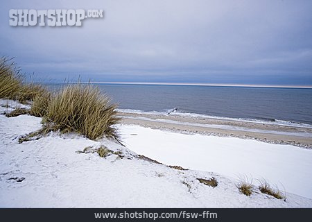 
                Verschneit, Nordseeküste, Düne                   