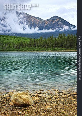 
                Gebirge, Jasper-nationalpark, Patricia Lake                   