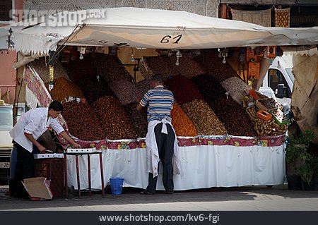 
                Markt, Marktstand, Djemaa El Fna                   