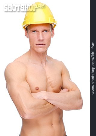 
                Mann, Bauarbeiter, Muskulös                   