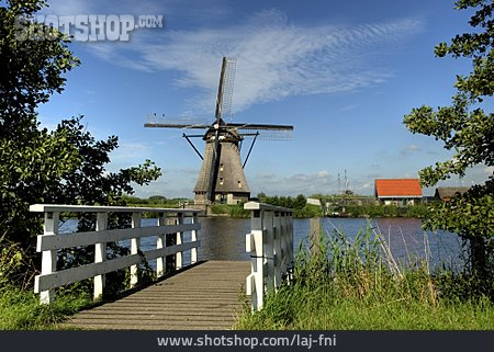 
                Windmühle, Holland, Kinderdijk                   