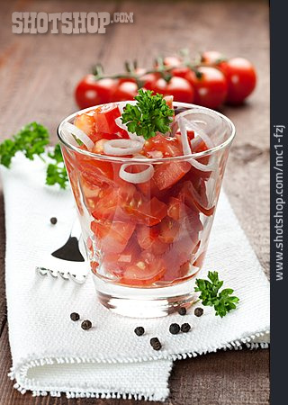 
                Glass Bowl, Tomato Salad                   
