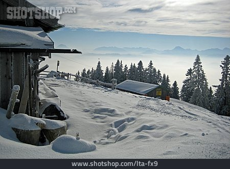 
                Winter Landscape, Ski Resort, Alp, Lenggries                   