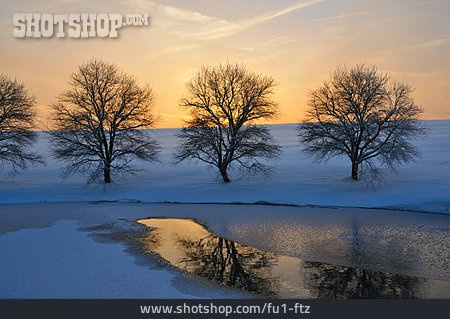 
                See, Winterlandschaft, Winterlich, Oberlausitz                   