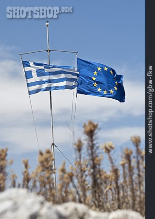 
                Flagge, Griechenland, Europafahne                   