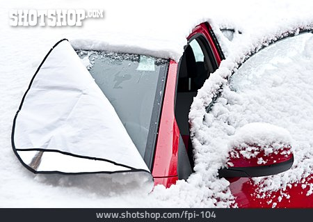 
                Winter, Auto, Windschutzscheibe, Frostschutzplane                   