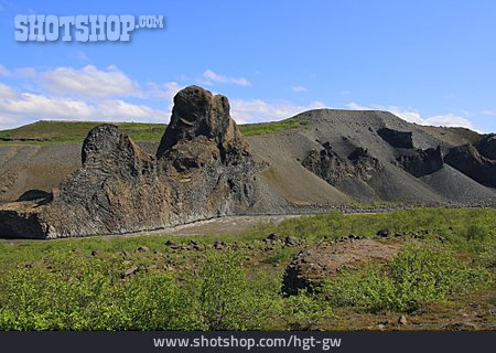 
                Landschaft, Island, Jökulsargljúfur, Basaltfelsen                   