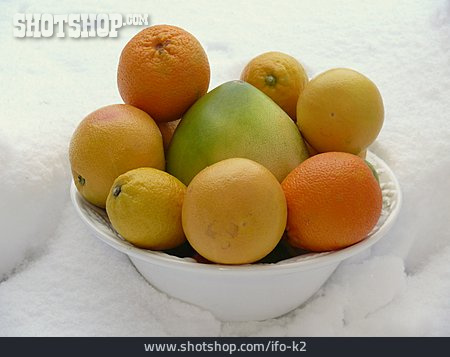 
                Winter, Zitrusfrucht, Obstschale                   
