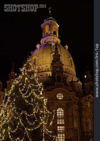 
                Dresden, Frauenkirche, Weihnachtsbaum                   