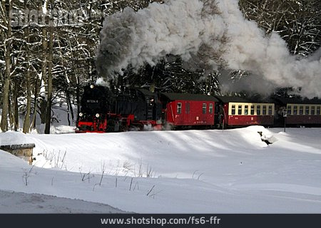 
                Zug, Dampflokomotive, Brockenbahn                   