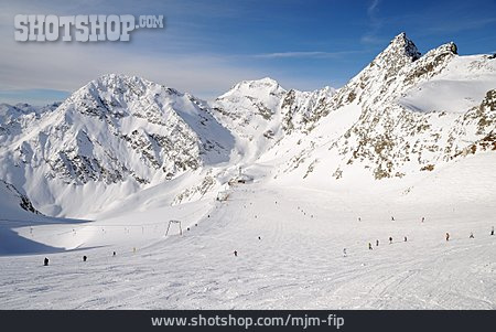 
                Berge, Skipiste, Stubaier Gletscher                   