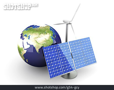 
                Umweltfreundlich, Erneuerbare Energie, Globus                   