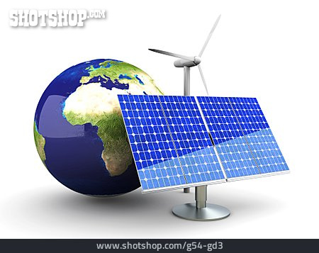 
                Erneuerbare Energie, Globus                   