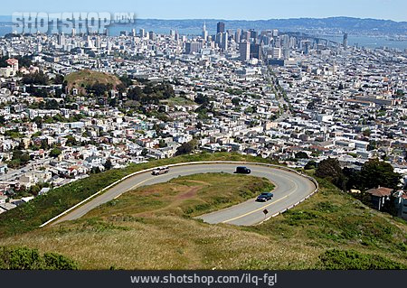 
                San Francisco, Großstadt, Twin Peaks                   