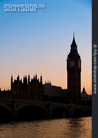 
                Silhouette, London, Big Ben, House Of Parliament                   