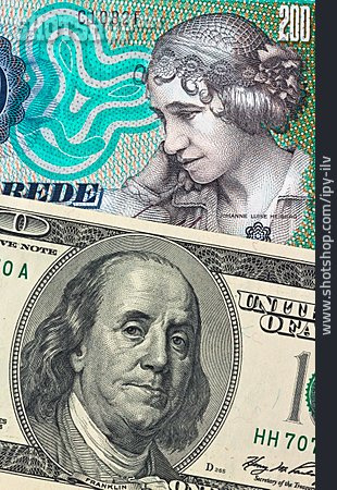 
                Geldschein, Us-dollar, Schwedische Kronen                   