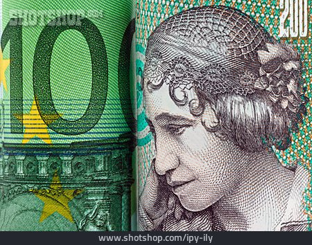 
                Euro, Geldschein, Dänische Kronen                   
