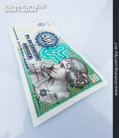 
                Geldschein, Banknote, Dänische Kronen                   
