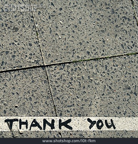 
                Straßenpflaster, Thank You, Gehwegplatte                   