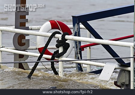 
                überschwemmung, Reling, Hochwasser                   