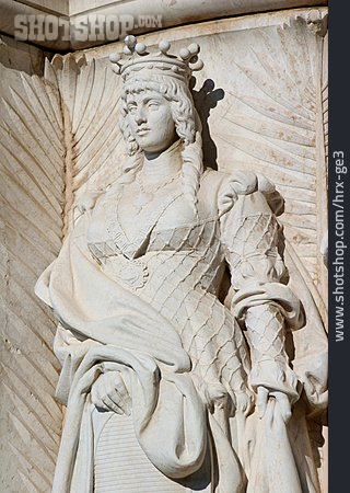 
                Denkmal, Königin, Skulptur, Vittorio Emanuele                   