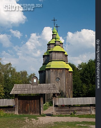 
                Kirche, Holzkirche, Ukraine                   