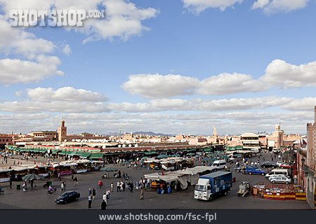 
                Marktplatz, Marrakesch, Djemaa El Fna                   