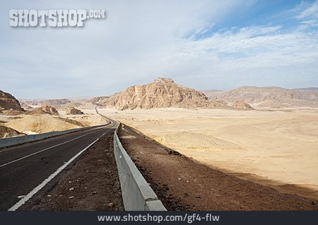 
                Weite, Straße, Sinai Wüste                   