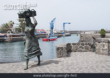 
                Alter Hafen, Skulptur, Puerto De La Cruz                   