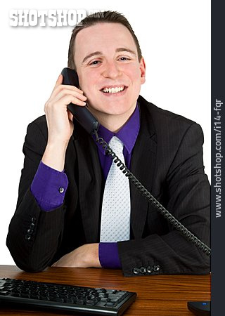 
                Geschäftsmann, Telefonieren, Auszubildender                   