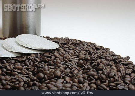 
                Kaffeebohnen, Kaffeepad                   