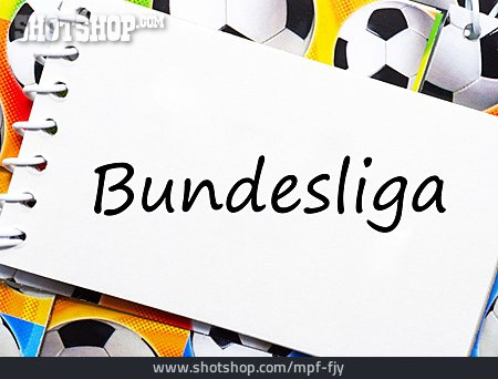 
                Fußball, Notizblock, Bundesliga                   