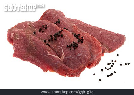 
                Schwarzer Pfeffer, Rindfleisch, Fleischstück                   